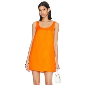 NWT FRAME Orange Micro Flare Mini Dress – Size Small